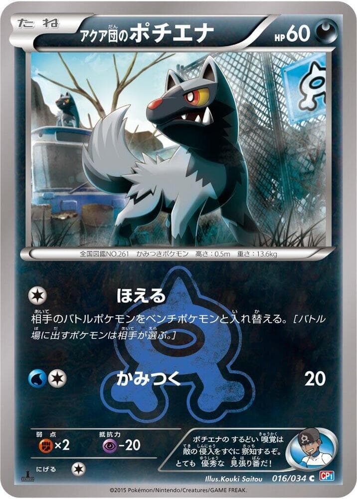 Team Aqua's Poochyena 1st Edition