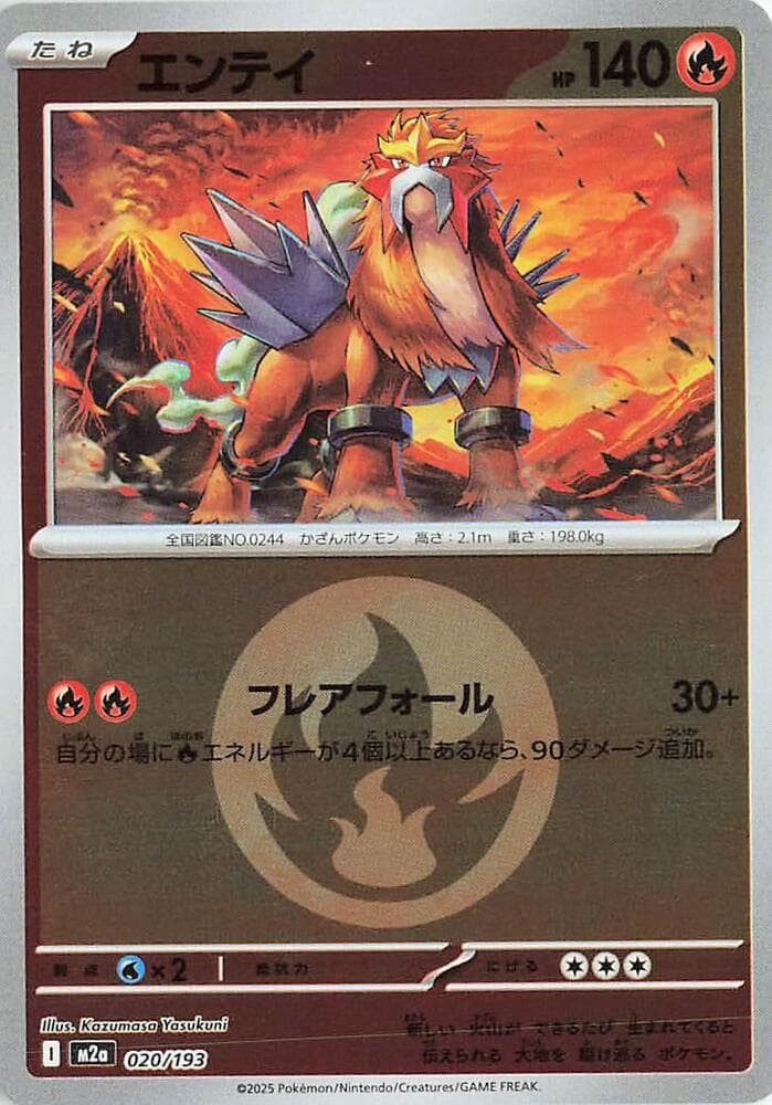 Entei Holofoil, catalogue front