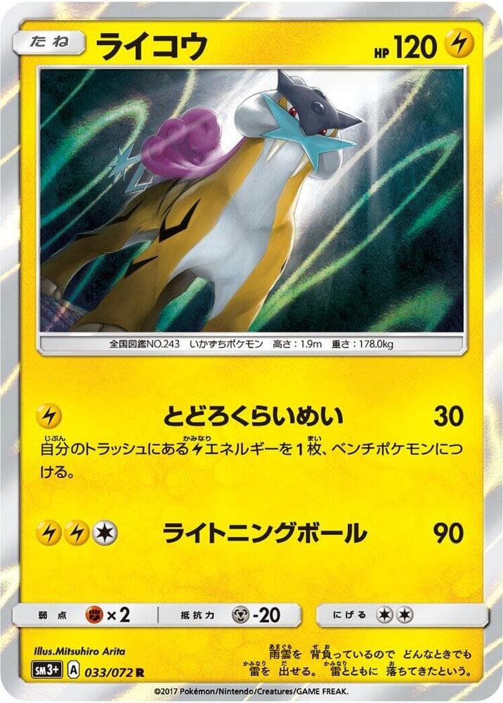 Raikou, catalogue front