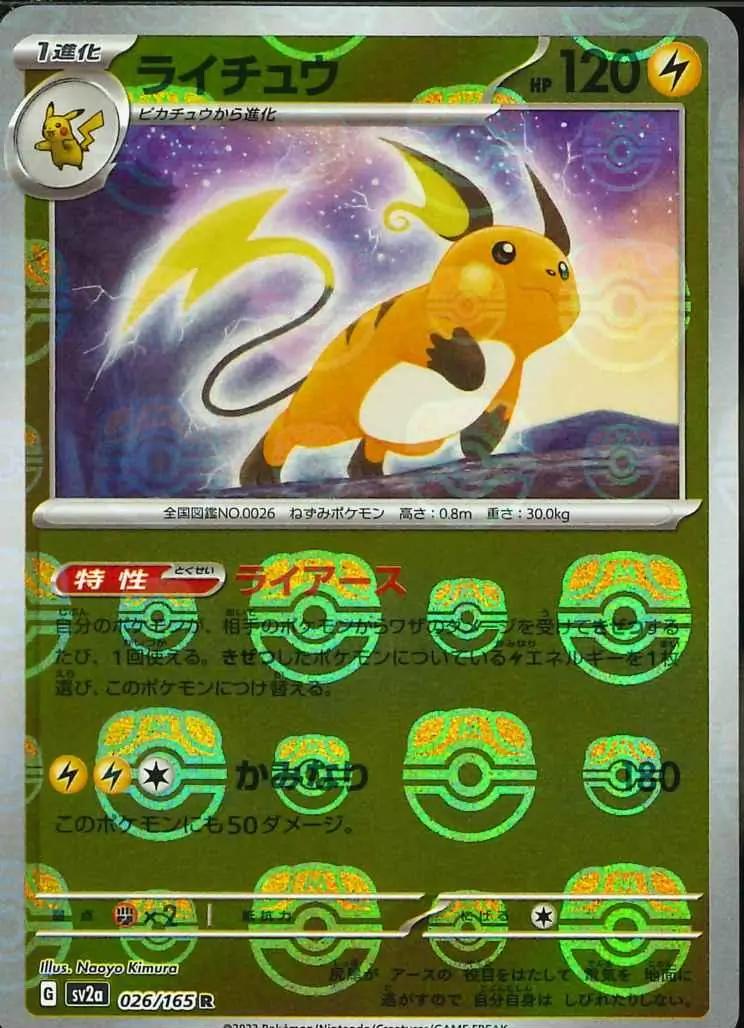 Raichu Master Ball Holo