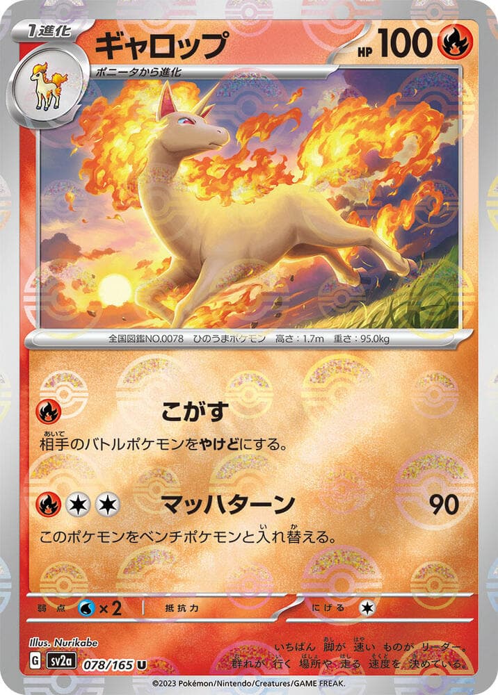 Rapidash Poke Ball Pattern Holofoil
