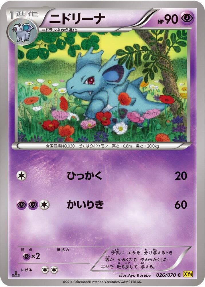 Nidorina 1st Edition, catalogue front