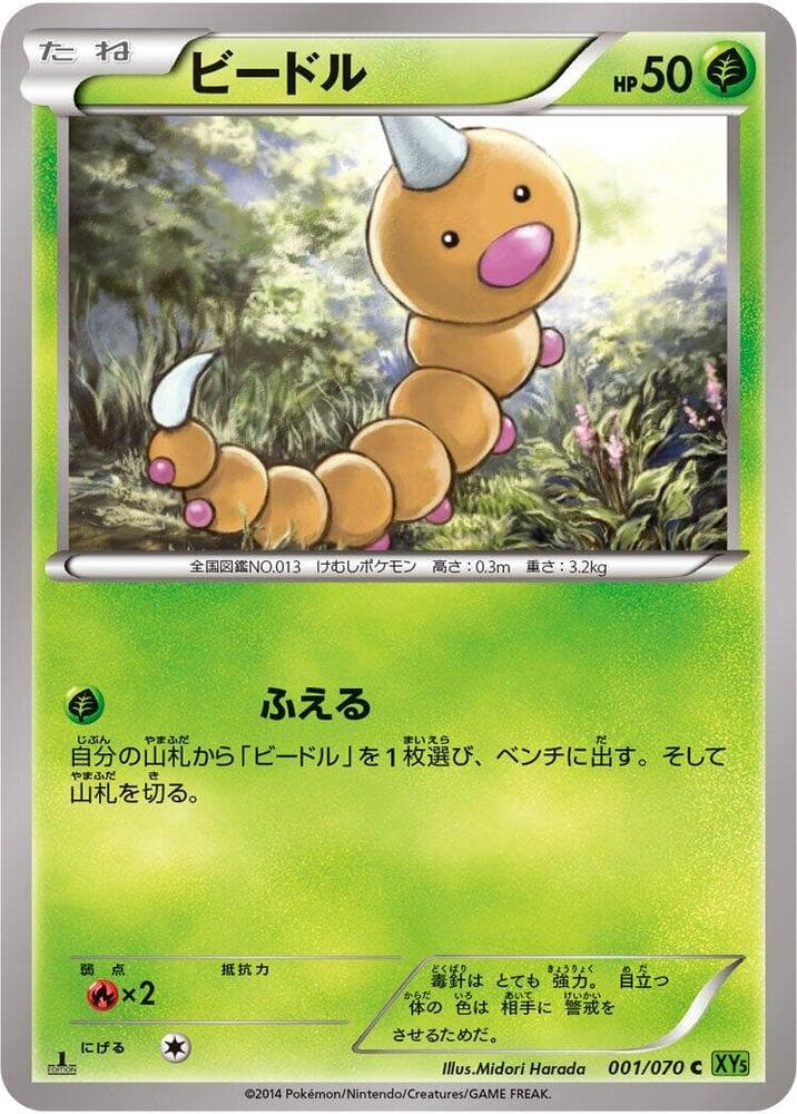 Weedle 1st Edition, catalogue front