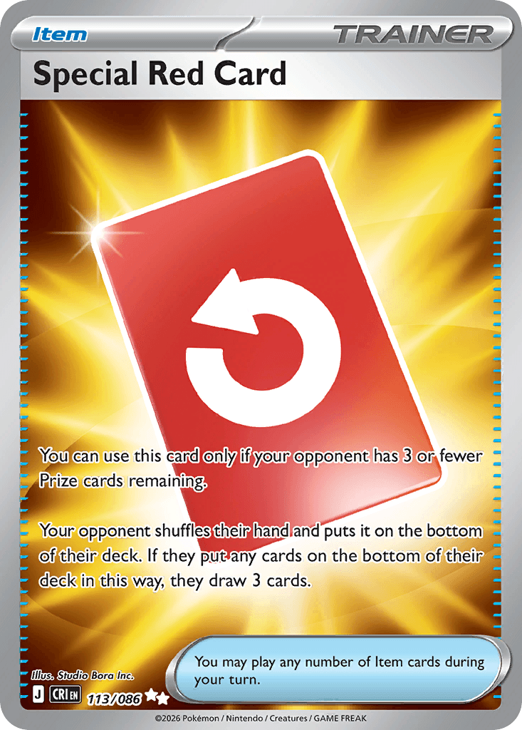 Special Red Card, catalogue front
