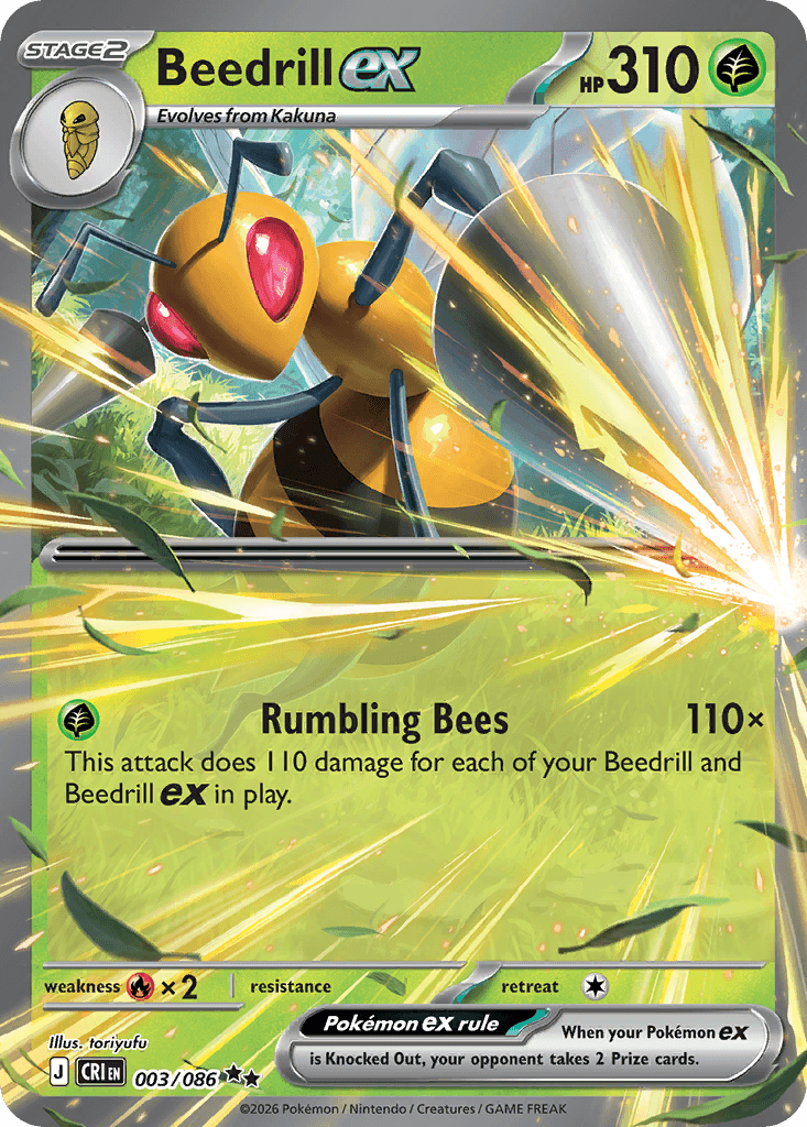 Beedrill ex, catalogue front
