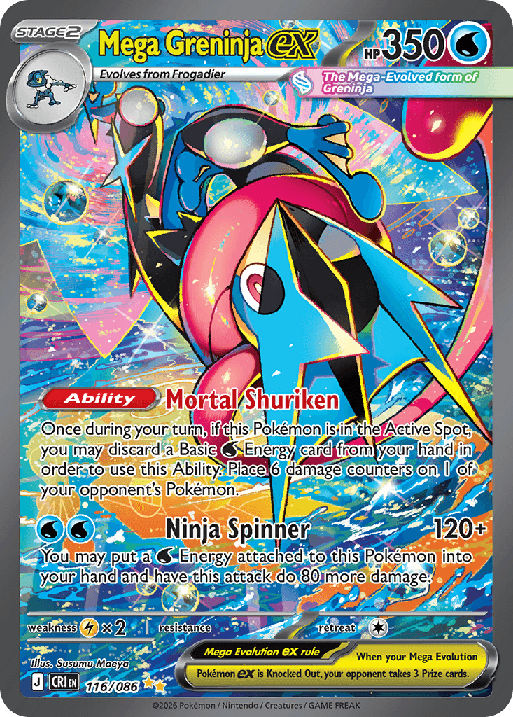Mega Greninja ex, Chaos Rising · 116