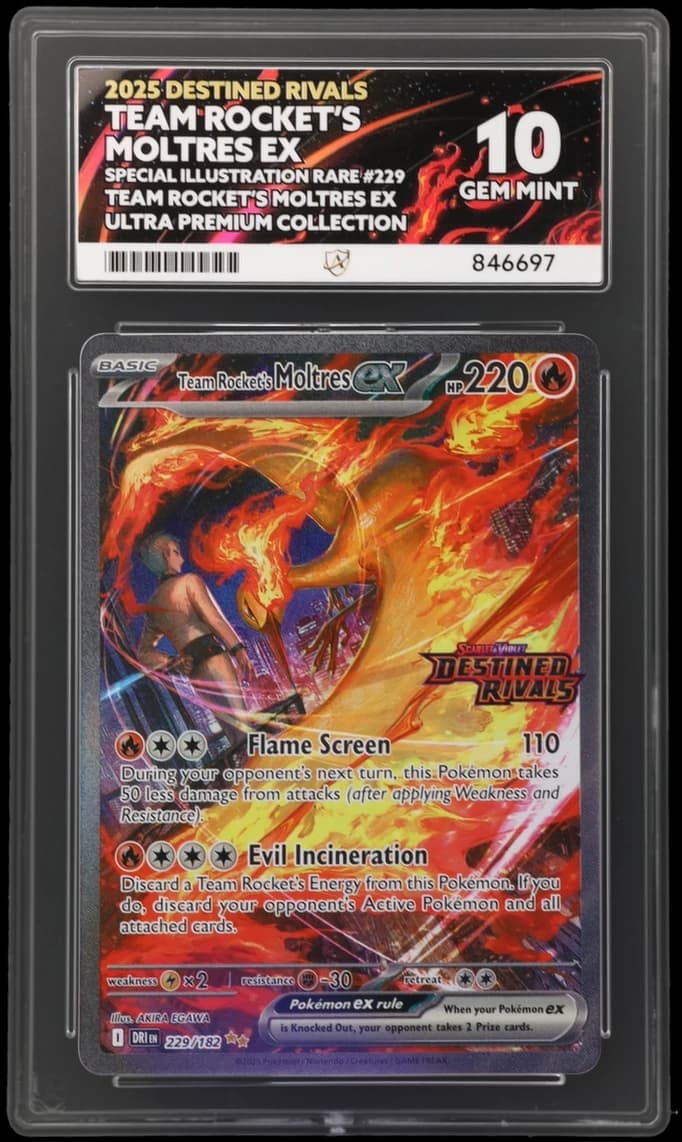 Team Rocket's Moltres ex, ACE 10 slab