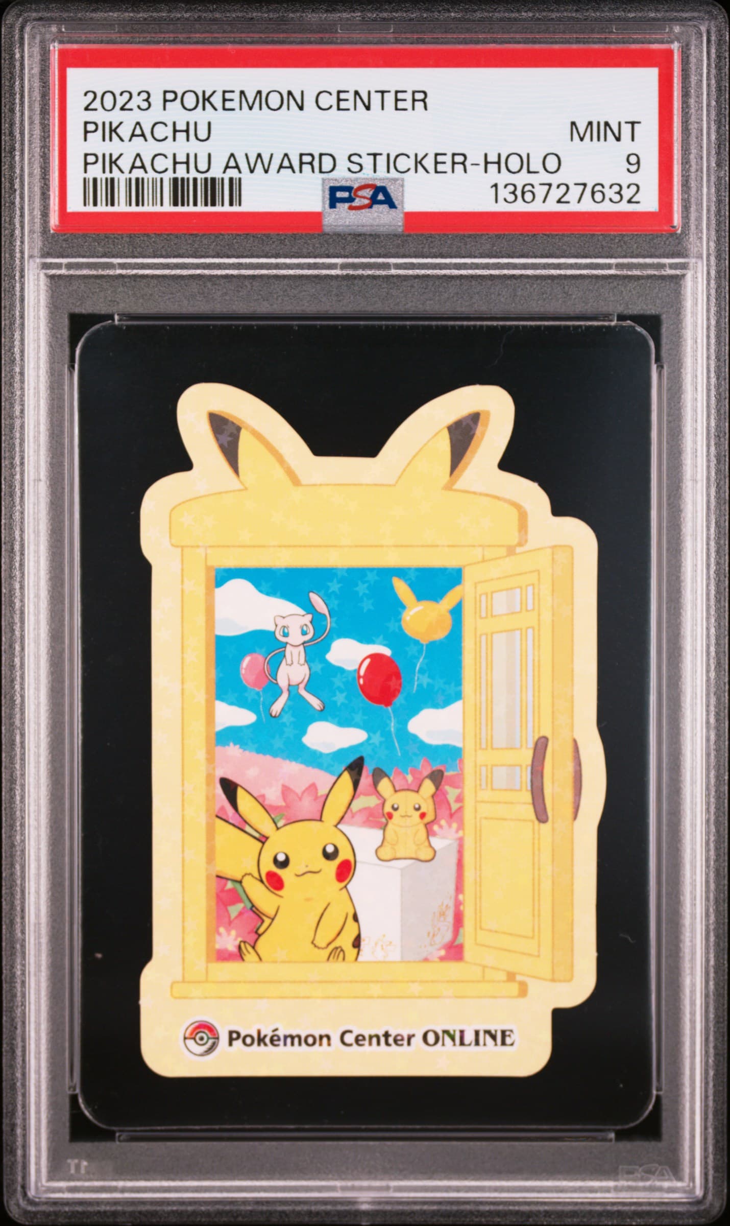 Pikachu — Pokemon Center Pikachu Award Sticker