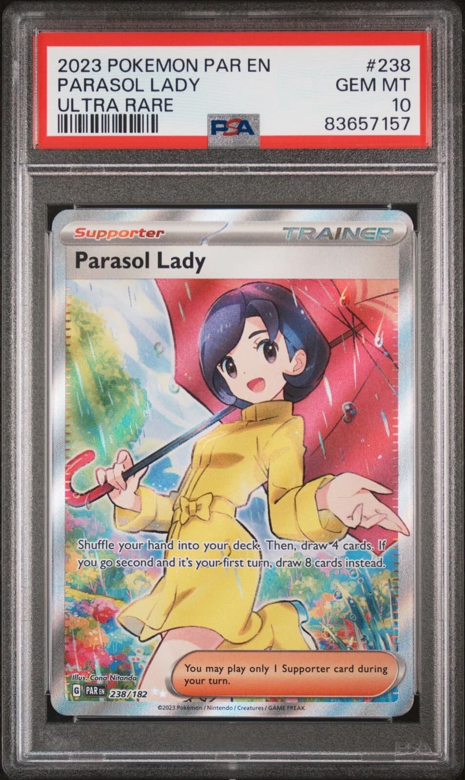 Parasol Lady, PSA 10 slab