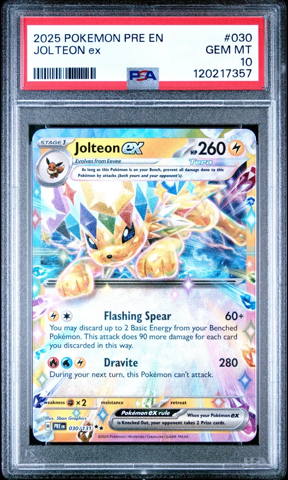 Jolteon ex, PSA 10 slab