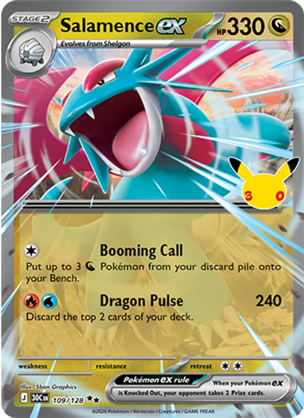 Salamence ex, catalogue front