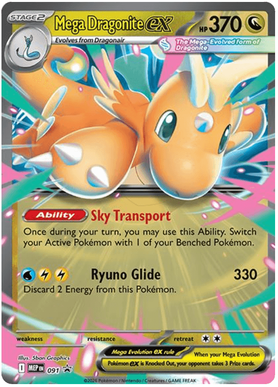 Mega Dragonite ex, catalogue front