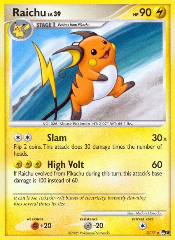 Raichu, catalogue front