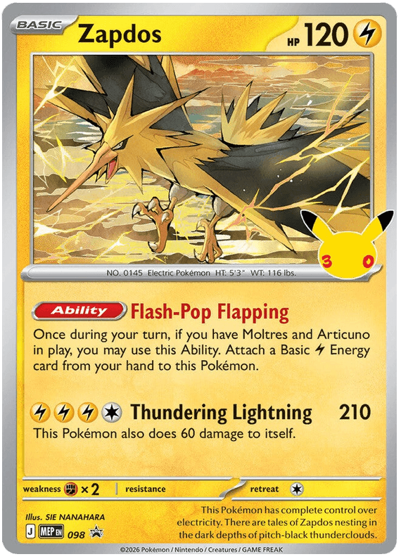 Zapdos, catalogue front