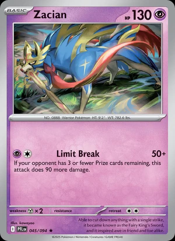 Zacian, catalogue front
