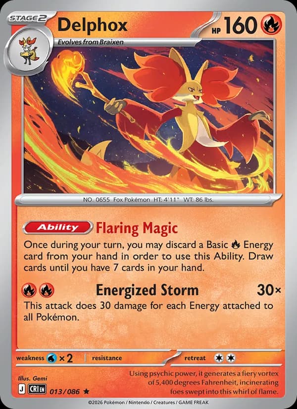 Delphox, catalogue front