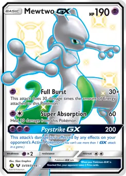 Mewtwo GX, catalogue front