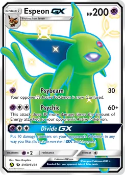 Espeon GX, catalogue front