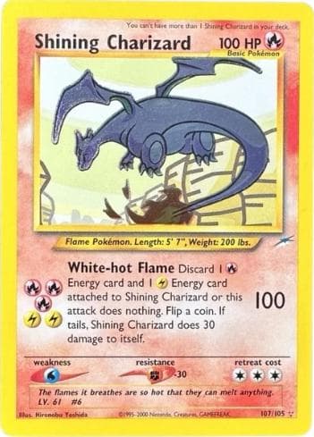 Shining Charizard, catalogue front