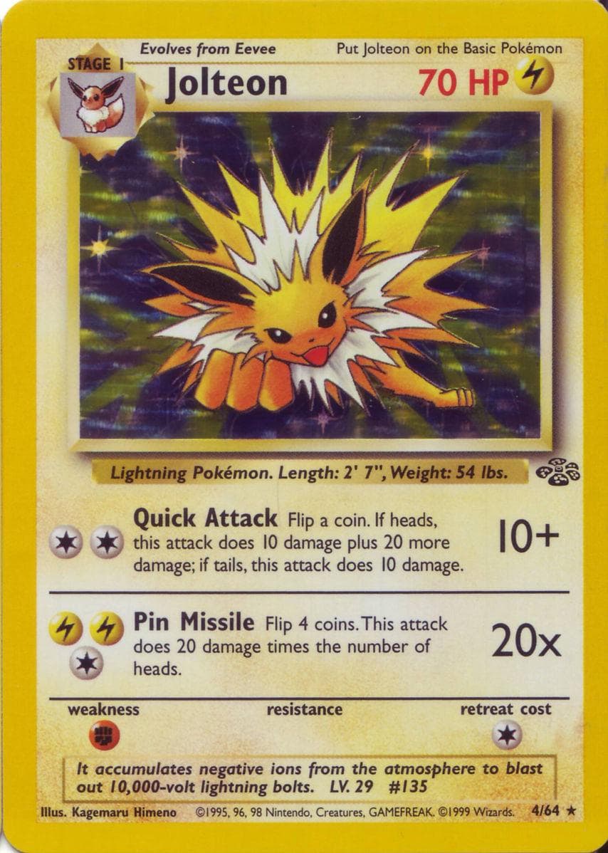 Jolteon, catalogue front