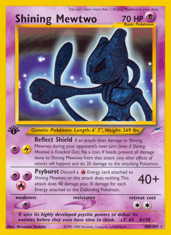Shining Mewtwo, catalogue front