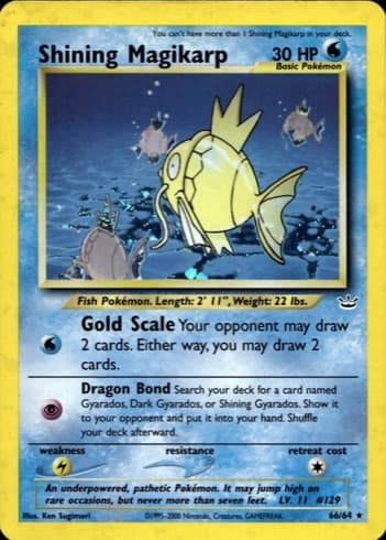 Shining Magikarp, catalogue front
