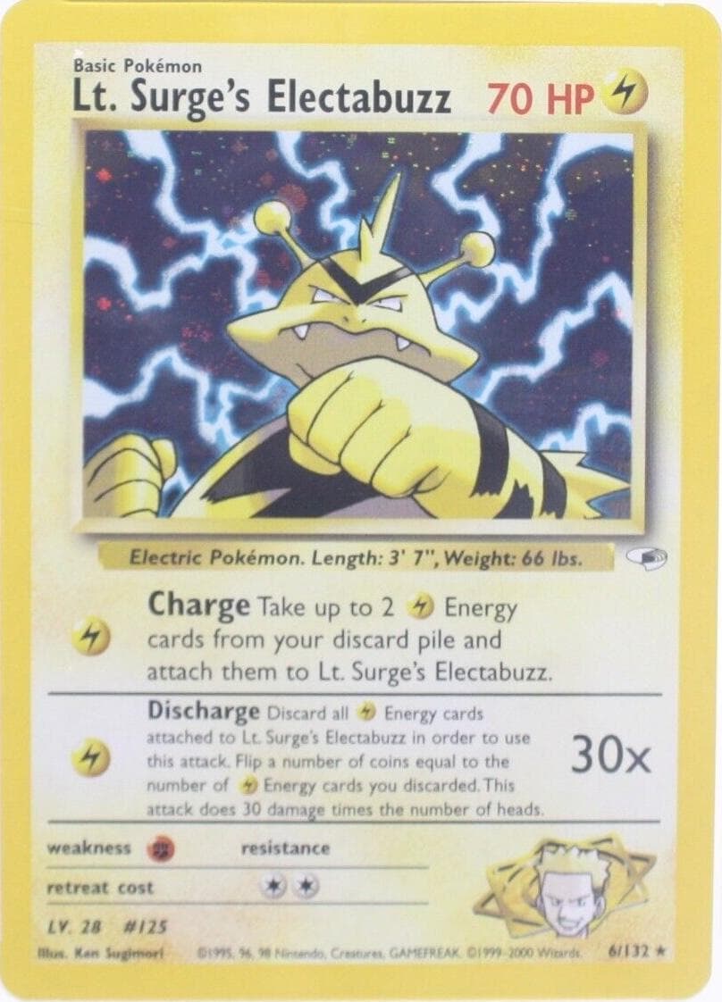 Lt. Surge's Electabuzz, catalogue front