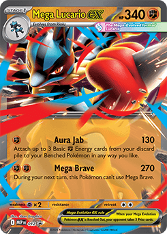 Mega Lucario ex, catalogue front