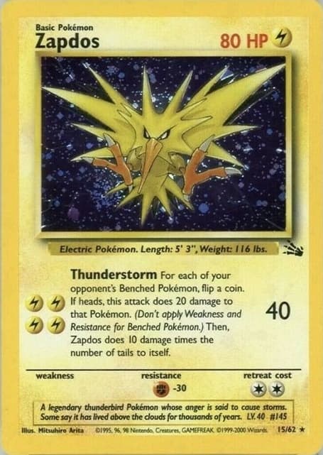 Zapdos, catalogue front