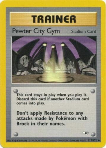 Pewter City Gym, catalogue front