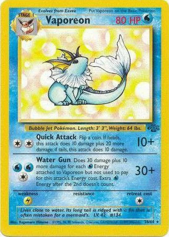 Vaporeon, catalogue front