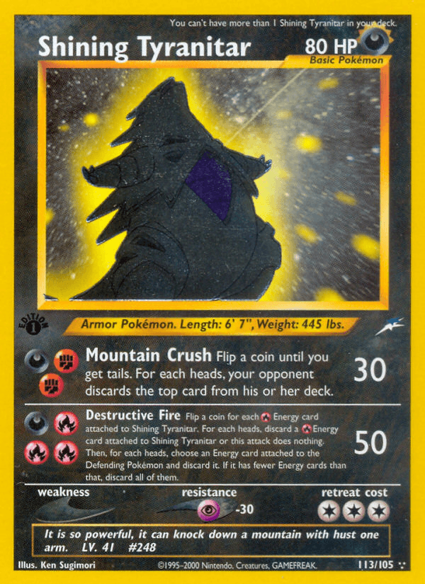 Shining Tyranitar, catalogue front