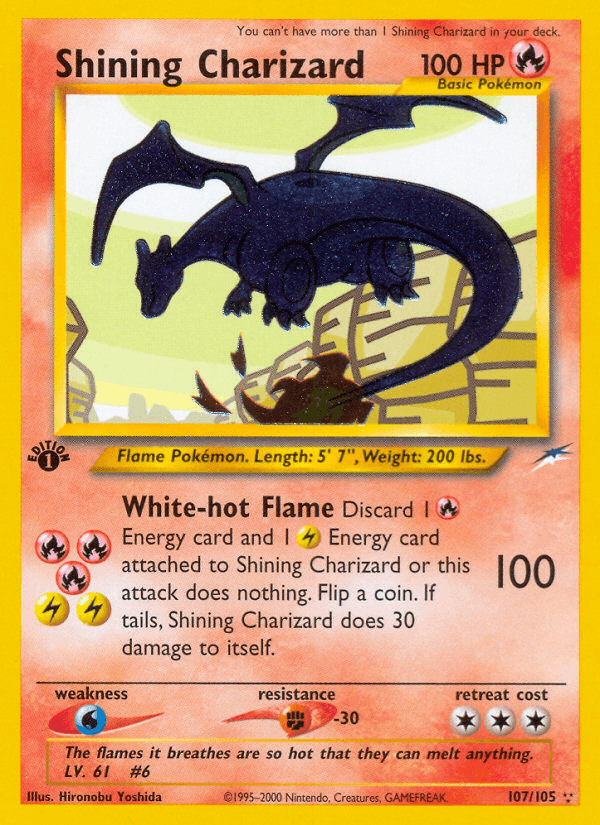 Shining Charizard, catalogue front