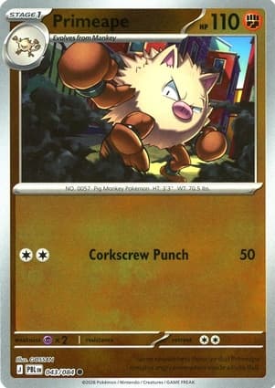 Primeape, catalogue front