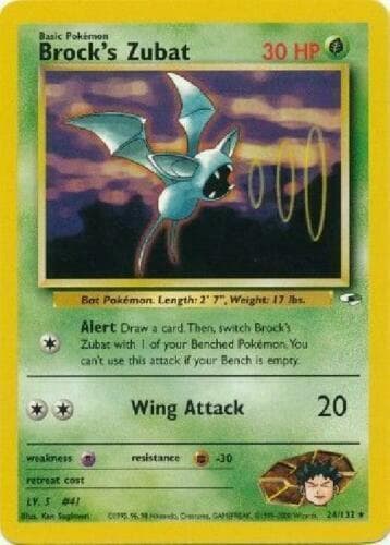 Brock's Zubat, catalogue front