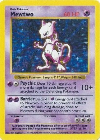 Mewtwo, catalogue front