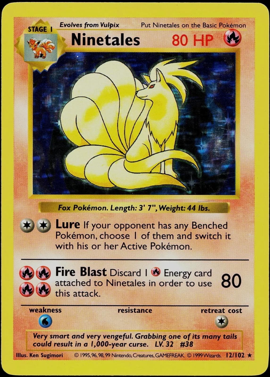 Ninetales, catalogue front