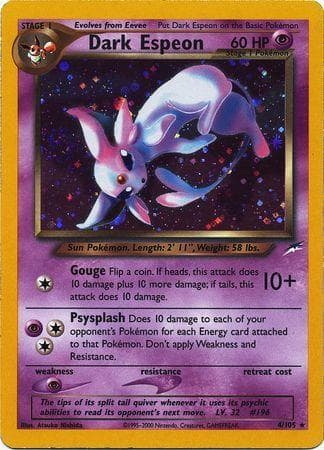 Dark Espeon, catalogue front