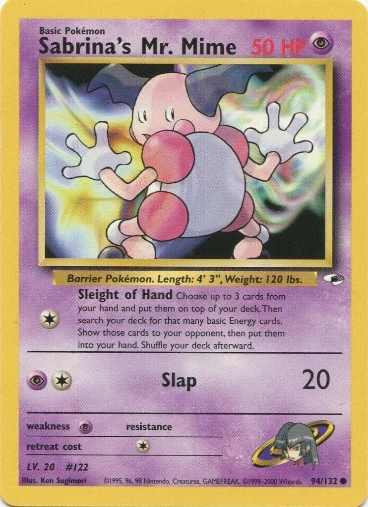 Sabrina's Mr. Mime, catalogue front