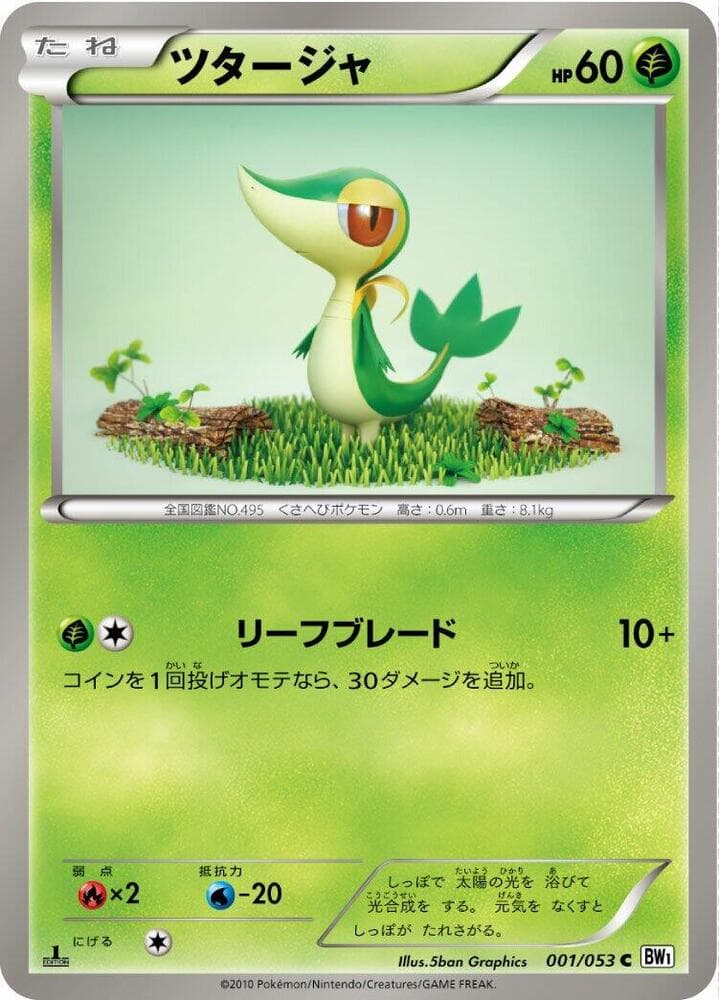 Snivy 1st Edition, catalogue front