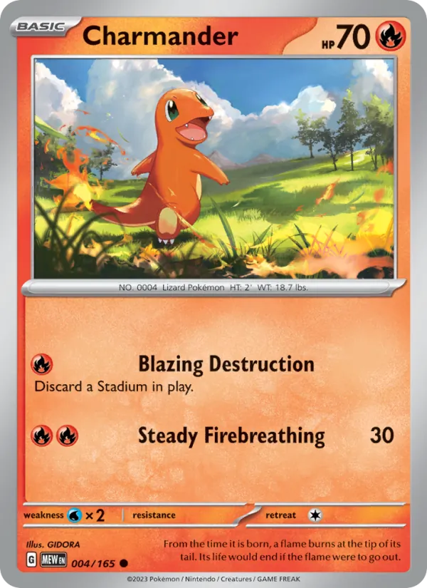 Charmander, catalogue front