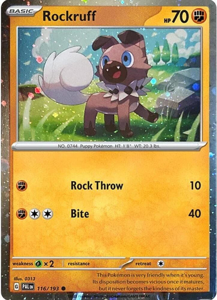 Rockruff, catalogue front