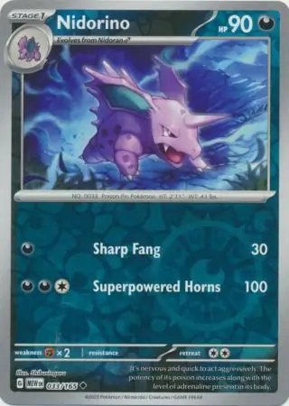 Nidorino, catalogue front