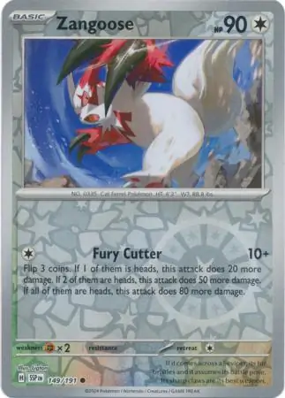 Zangoose, catalogue front