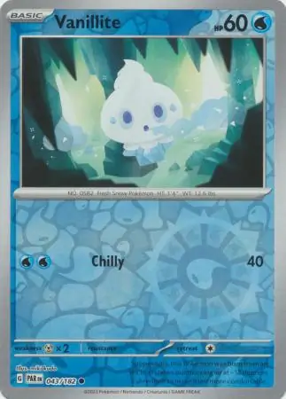 Vanillite, catalogue front