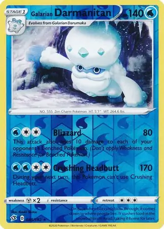 Galarian Darmanitan, catalogue front
