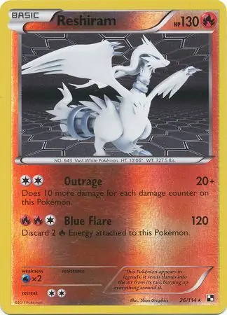 Reshiram, catalogue front