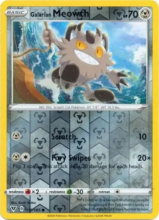 Galarian Meowth, catalogue front
