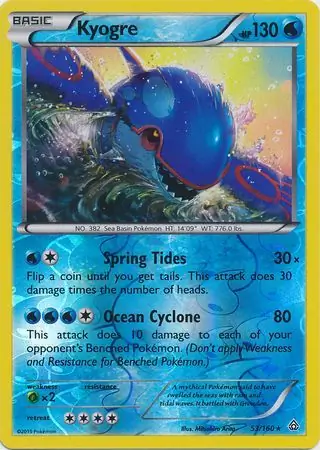 Kyogre, catalogue front