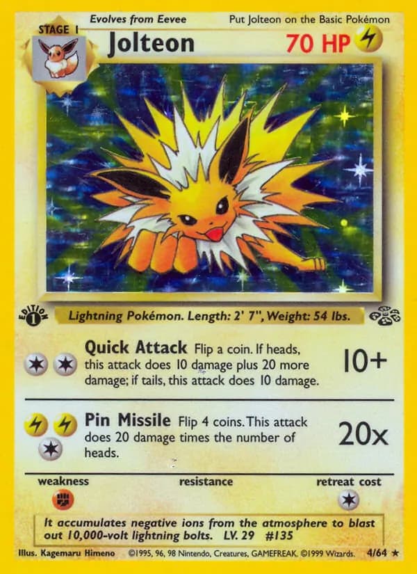 Jolteon, catalogue front